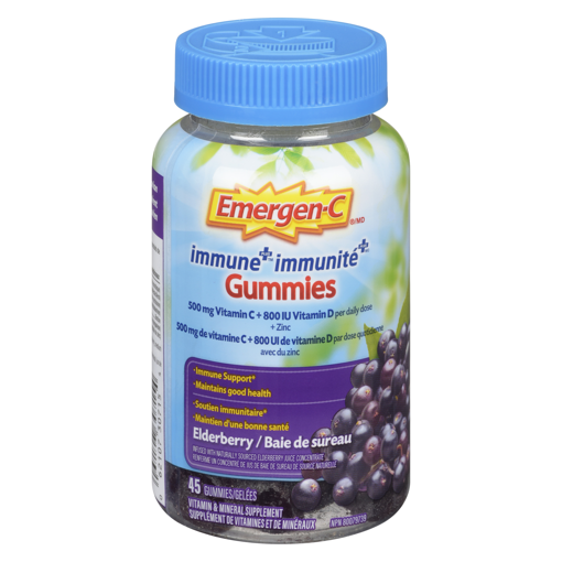 Emergen-C Immune+ Vitamin & Mineral Supplement - Elderberry