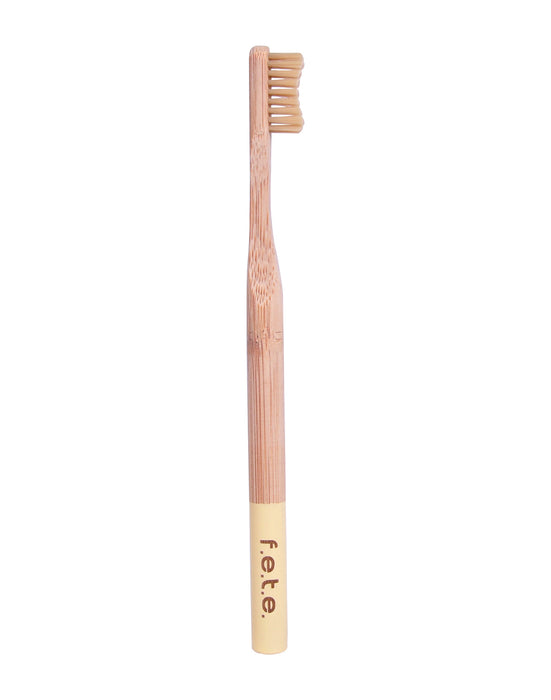 f.e.t.e. Bamboo Toothbrush - Beige - Soft Bristle
