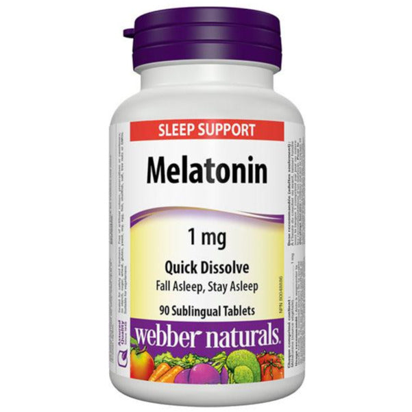Webber Naturals Quick Dissolve Melatonin 1 mg