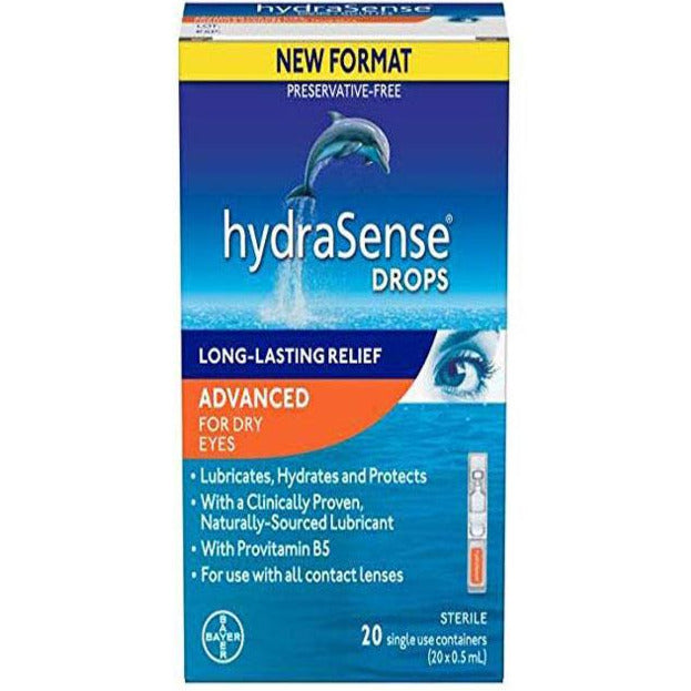 HydraSense Advanced Eye Drops Vials - Preservative Free With Provitamin B5