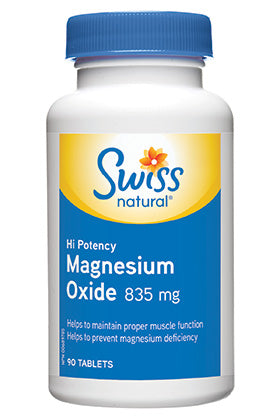 Swiss Natural Hi Potency Magnesium Oxide 835mg