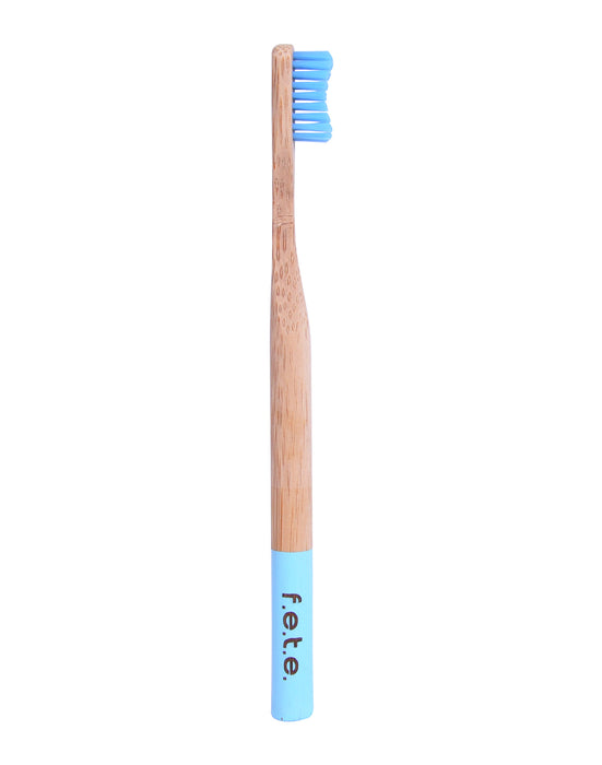 f.e.t.e. Bamboo Toothbrush -Light Blue - Soft Bristle