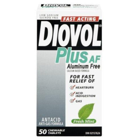 Diovol Plus Aluminum Free Chewable Tablets - Mint