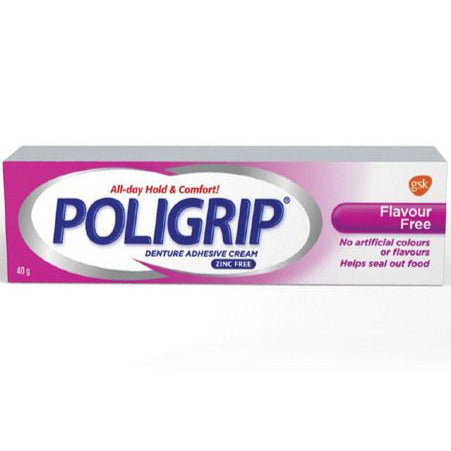 Poligrip Flavour Free Denture Adhesive Cream