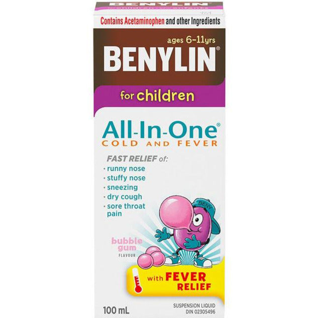 Benylin For Children All-In-One Cold & Fever Syrup