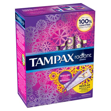 Tampax Radiant Regular Unscented Tampons