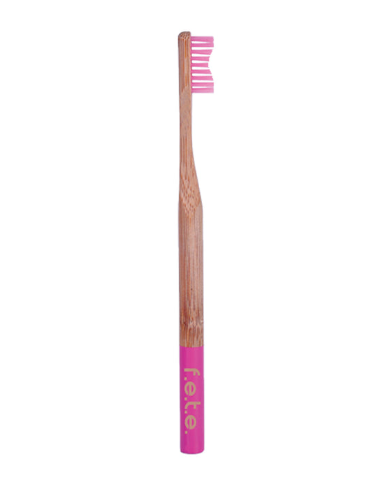 f.e.t.e. Bamboo Toothbrush - Hot Pink - Firm Bristle