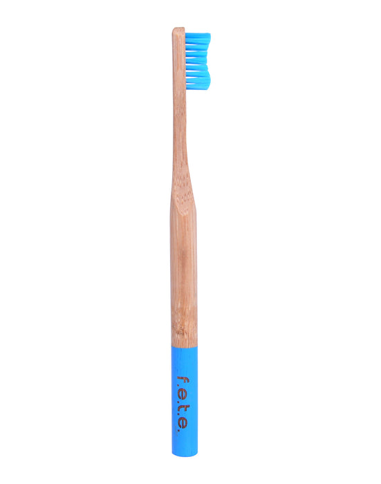 f.e.t.e. Bamboo Toothbrush - Blue - Medium Bristle