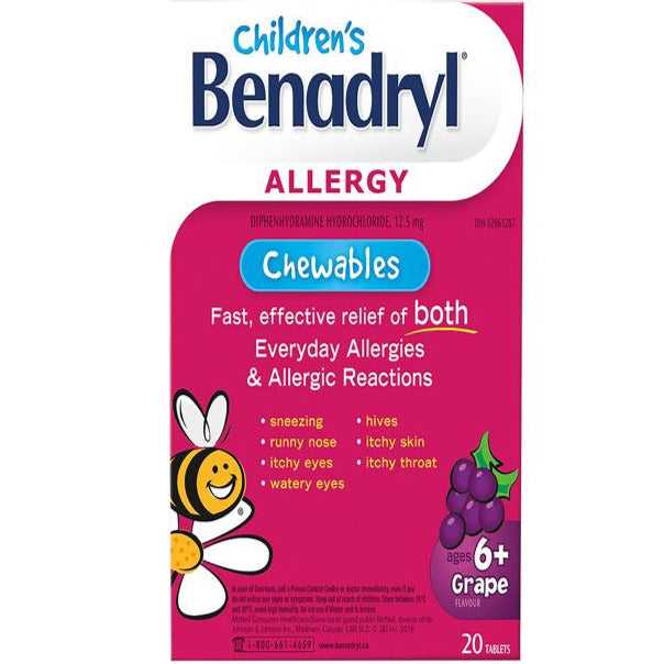 Benadryl Kids Grape Chewables 12.5 mg