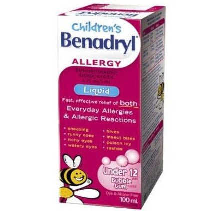 Children's Benadryl Allergy Liquid - Bubble Gum