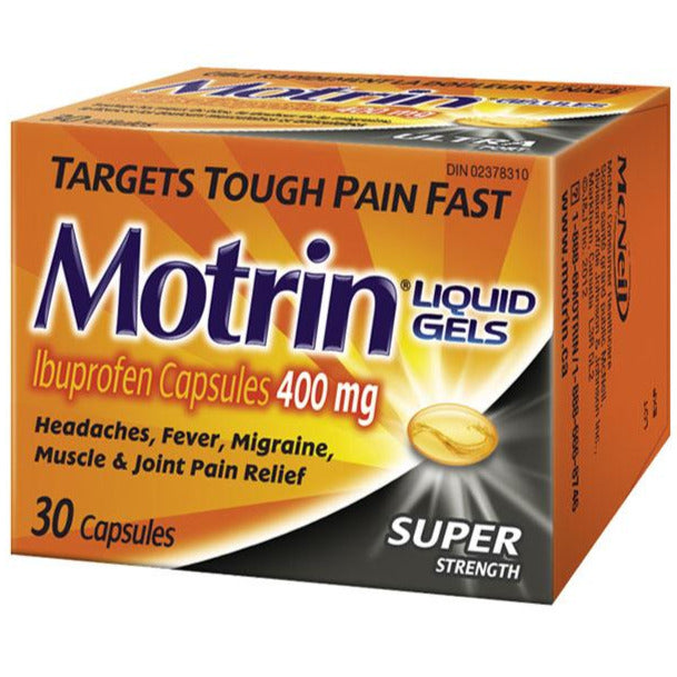 Motrin 400 mg Super Strength Liquid Gels