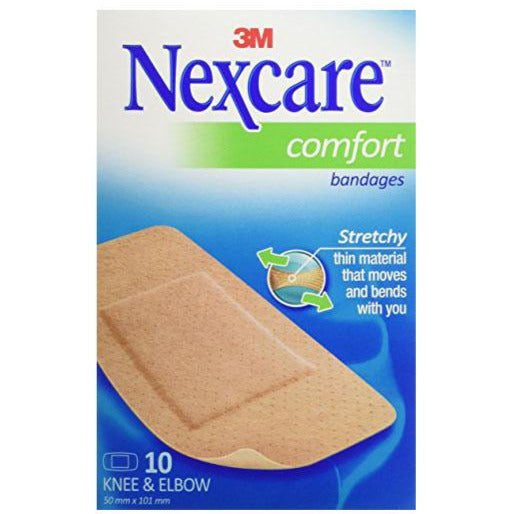 3M Nexcare Comfort Strip Knee & Elbox Bandages - 5 cm x 10 cm