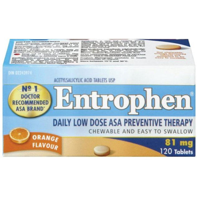 Entrophen 81mg Daily Low Dose ASA Preventative Therapy - Chewable Tablets