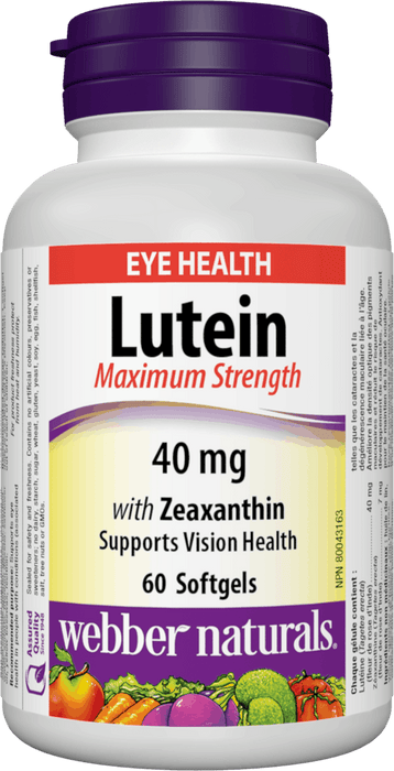 Webber Naturals Lutein 40 mg With Zeaxanthin