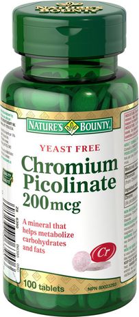 Nature's Bounty Chromium Picolinate 200 mcg