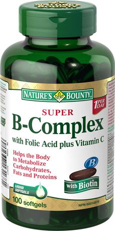 Nature's Bounty Super B-Complex with Folic Acid plus Vitamin C and Biotin