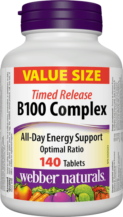 Webber Naturals B100 Complex Timed Release Value Size