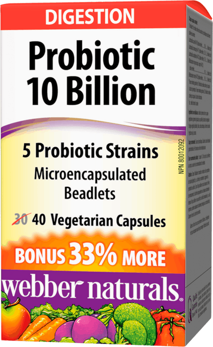 Webber Naturals Probiotic 10 Billion - 5 Strains - Bonus Pack