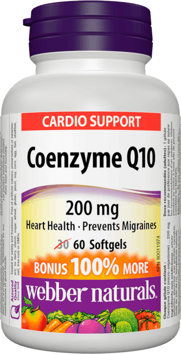 Webber Naturals Coenzyme Q10 200 mg - Bonus pack
