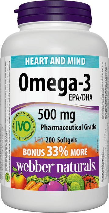 Webber Naturals Omega-3 500 mg (EPA 300/ DHA 200)
