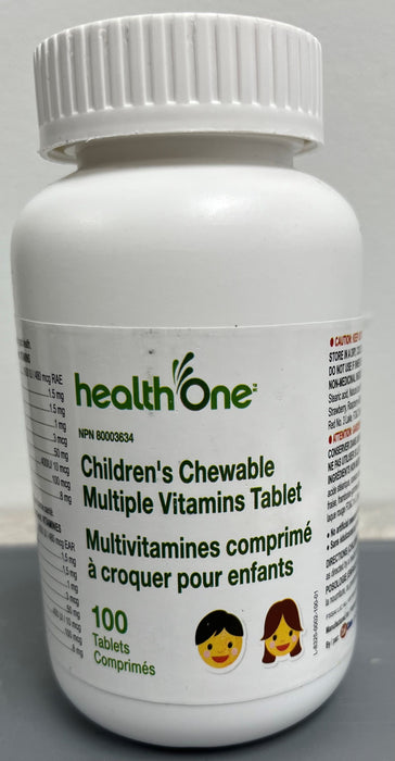 Health One - Chewable Multiple Vitamins Tablet - 100 tablets