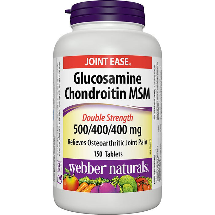 Webber Naturals Glucosamine, Chondroitin & MSM 500/400/400mg