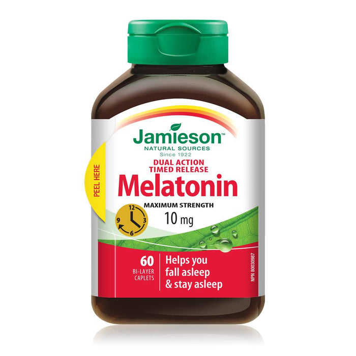 Jamieson Melatonin Maximum Strength Timed Release Dual Action Bi-Layer 10 mg