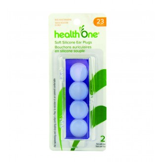 Health ONE Soft Silicone Ear Plugs with Case