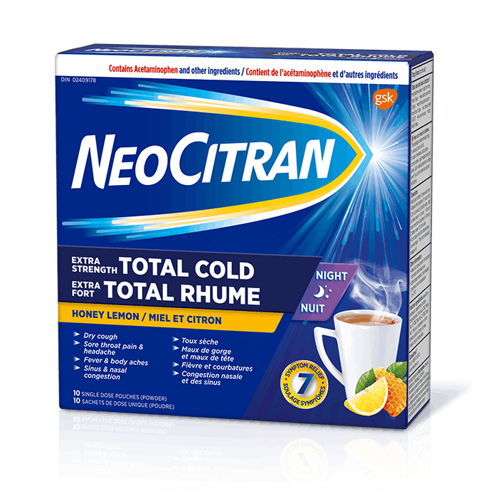 NeoCitran Extra Strength Total Cold Night - Honey Lemon